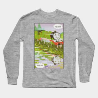 Henry the Green Engine Vintage Card Long Sleeve T-Shirt